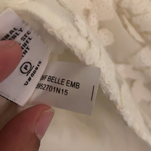 Delicate Lace and Sequins with a Floral Design DVF White Blouse - Picture 9 of 12